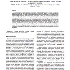 Best Environmental Practices in the Leather Sector: a framework for circular economy initiatives based on the views of specialists and researchers