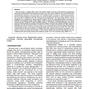 A Study on Characteristics of Low-density Regenerated Leather using Chromium-tanned Shaving Waste