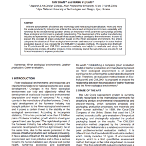 Green Evaluation Method of Leather Production Under River Ecological Environment: Comparison of Ecoindicator99 and CML2001 Evaluation Methods