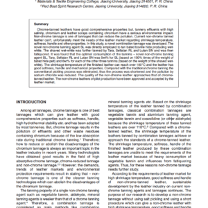 A Novel Eco-Combination Tannage of Chrome-free Leather with Softness and High Shrinkage Temperature