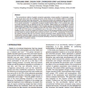 An Eco-Friendly Method of Gelatin Preparation Based on Enzymatic Dehairing and Lime-Free Swelling Process