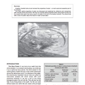 Chemistry of Water