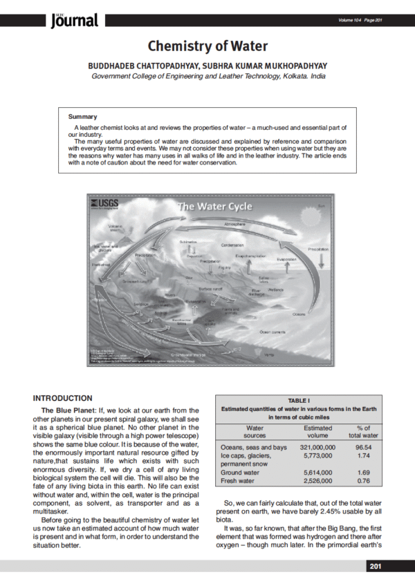 Chemistry of Water