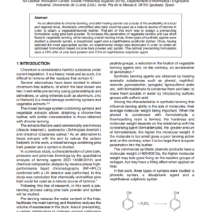 Pre-tanning Process by Means of Pine Bark Powder and Naphthalene Sulphonate Syntan