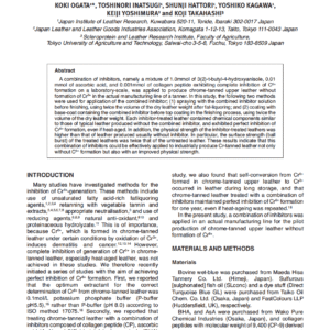 Pilot Production of Chrome-Tanned Leather without Formation of Hexavalent Chromium by Treatment with a Combination of Inhibitors