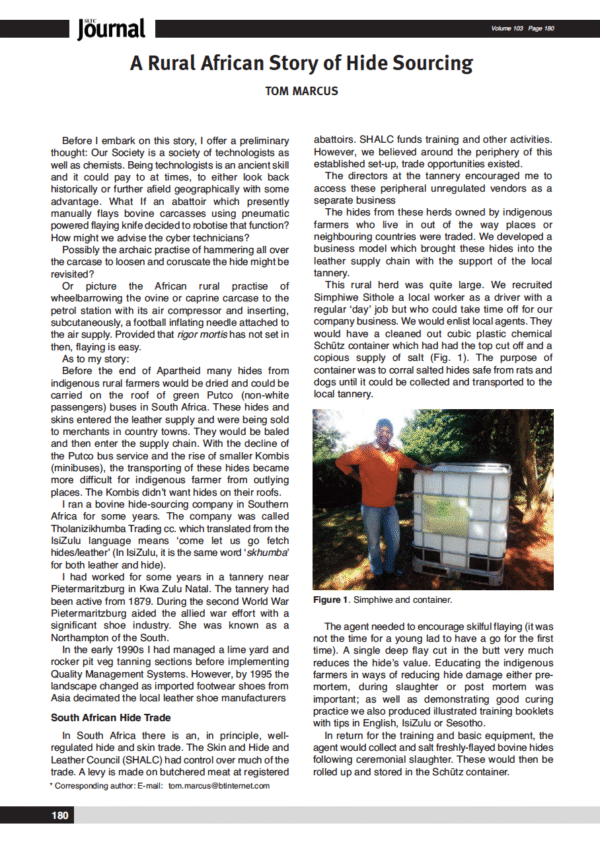 A Rural African Story of Hide Sourcing