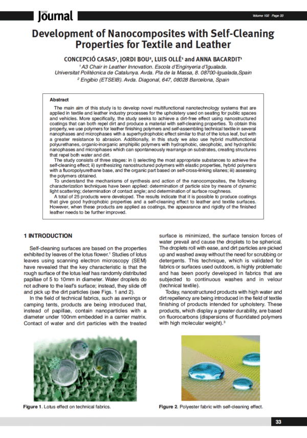 Development of Nanocomposites with Self-Cleaning Properties for Textile and Leather