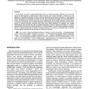 Three-Dimensional Spatial Distribution Analysis of Fibre in Wet-blue Pig Leather