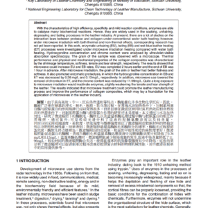 Interaction of Enzymes and Hide/Leather Based on Microwave Use