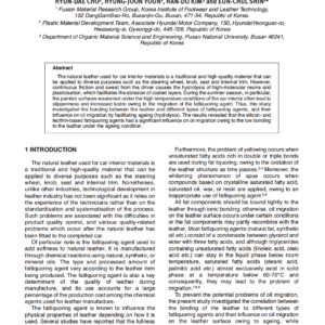 Study on Possibility of Oil Migration according to Fatliquoring Agent Characteristics