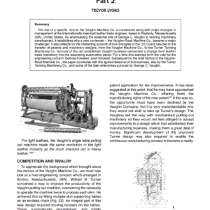 The Leather Trades’ Engineers of Massachusetts: Vaughn Machine Co. 1892-1904 Vaughn-Rood Machine Co. 1903-1905. Part 2