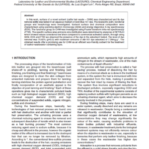 Preparation and Characterisation of Tannery Solid Waste as an Alternative Biosorbent for Leather Dyes
