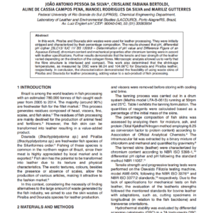 Processing of Amazon Catfish Skins – Dourada (Brachyplathstoma sp.) and Piraíba (Brachyplatystoma sp.)