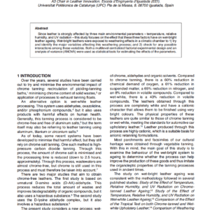 Effect of Temperature, Relative Humidity and UV Radiation on Wet-Bright Leather Ageing