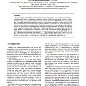 Study of the Mechanical Characteristics of Dried Leather