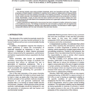 Reducing the Use of Volatile Organic Compounds in the Leather Industry