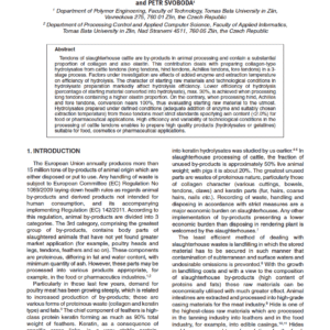 Optimising Conditions for Preparing Collagen-type Hydrolysates