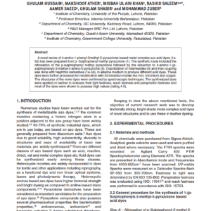 Synthesis, Characterization and Application on Leather of Chromium (III), Iron (II) and Copper (II) Complexes of Novel Pyrazole Naphthol Acid Dyes