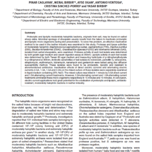 The Effects of Alternating and Direct Electric Currents on Moderately Halophilic Bacteria in Leather Industry