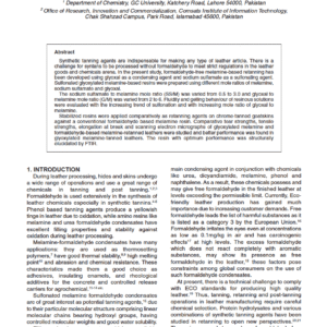 Synthesis and Application of Eco-Friendly Amino Resins for Retanning of Leather under Different Conditions