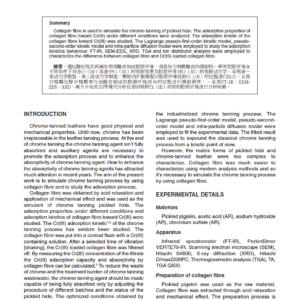 Adsorption Kinetics of Collagen Fibre Toward Cr(III)