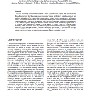 Synthesis and Urea-loading of a Novel Biosuperabsorbent Polymer Based on Leather Waste