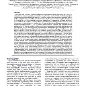 Bovine Demodicosis: Leather from the Raw Material to the Finished Product