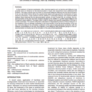 Mechanism of the Influence of the Fatliquor on the Bio-decolourization of an Azo Dye