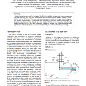 Properties of Metal and Metal-Gas Hybrid Ion Implanted Chrome-tanned Leather Surfaces