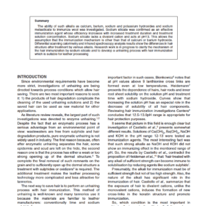 Immunization Action of Sodium Silicate on Hair