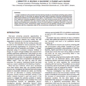 Immunization Action of Sodium Silicate on Hair: Part 2 Hair-save Process Based on Lime Substitution by Sodium Silicate