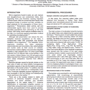 Characterization of Moderately Halophilic Bacteria from Salt–Pack–Cured Hides