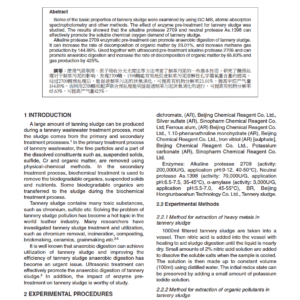 The Effect of Enzyme Pre-treatment for Tannery Sludge