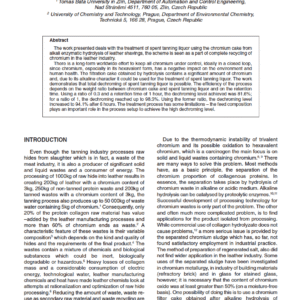 Dechroming Spent Tanning Liquor Using Filtration Cake from Enzymatic Hydrolysis of Chromium Shavings