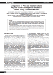 Comparison of Physico-mechanical and Physico-chemical Properties of Leather Tanned Using Different Methods