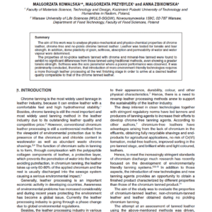 Comparison of Physico-mechanical and Physico-chemical Properties of Leather Tanned Using Different Methods