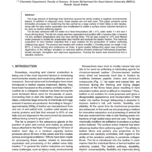 Leather Fatliquor from Hide Fleshings