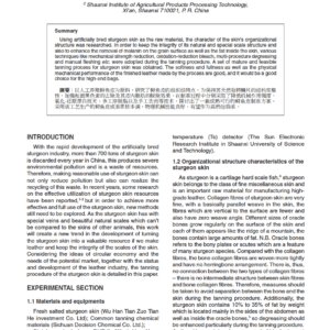 Tanning Technique of Sturgeon Skin