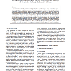 Dyeing Properties of Natural Leather Using Red Natural Dyes