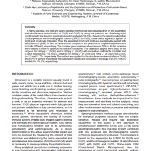 Online Spectrophotometric Determination of Cr(III) and Cr(VI) in TanneryWastewater by LPIC-FIA