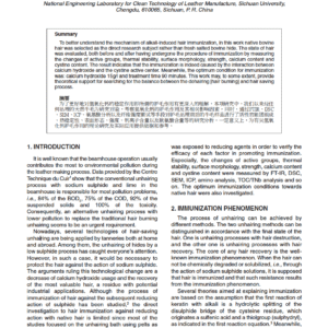Protective Effect of Calcium Hydroxide in Hair-saving Unhairing Process