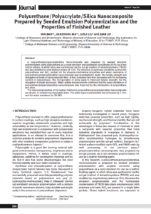 Polyurethane/Polyacrylate/Silica Nanocomposite Prepared by Seeded Emulsion Polymerization and the Properties of Finished Leather