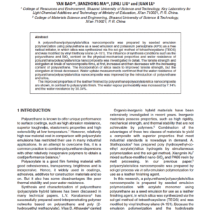 Polyurethane/Polyacrylate/Silica Nanocomposite Prepared by Seeded Emulsion Polymerization and the Properties of Finished Leather