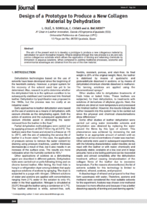 Design of a Prototype to Produce a New Collagen Material by Dehydration