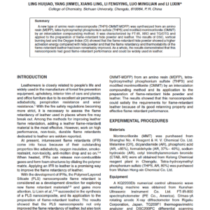 The Synthesis and Application of a High Performance Amino Resin Nanocomposite as Leather Flame Retardant