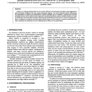 Comparison of Weathering Variables on Chrome-Tanned and Wet-White Leather Ageing