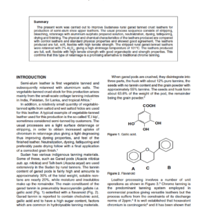 Upgrading of Rural Garad-Tanned Crust Leathers