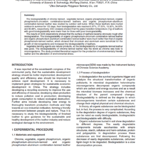Biodegradation of Chrome-Free Goat Garment Leathers