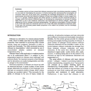 Chrome Tanning Improvement by Chitosan Application