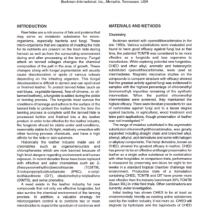 A New Antifungal Agent for the Leather Industry: S-Hexyl-S’-Chloromethyl-cyanodithiocarbimate (CHED)